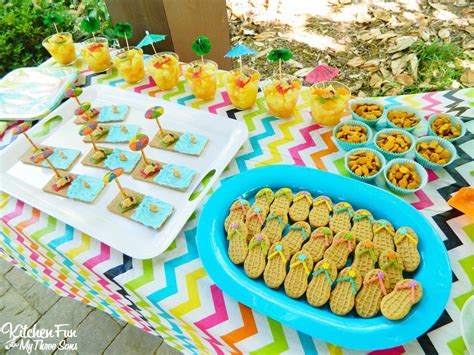 Teddy Bear Beach Party Treats & Snacks including a Free Printable ...