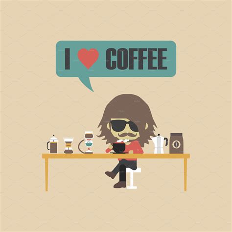 coffee lover | Custom-Designed Illustrations ~ Creative Market