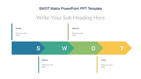 SWOT Matrix PowerPoint PPT Template - PPTUniverse