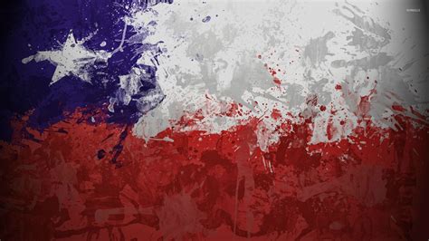 Chile flag with paint drops wallpaper - Digital Art wallpapers - #51998