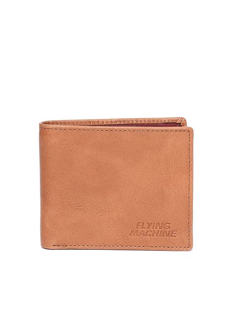 Buy Flying Machine Men Brown Solid Two Fold Wallet - Wallets for Men ...