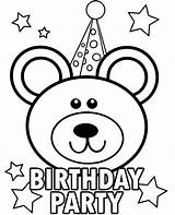 Printable birthday party coloring Page sketch template