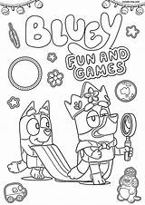 Bluey Printable Coloring Pages sketch template