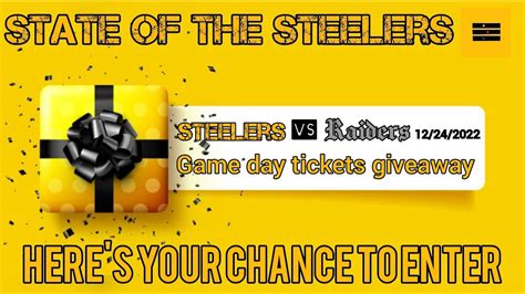 Pittsburgh Steelers Game Day Tickets Contest Entrance Video; 2 GameDay ...