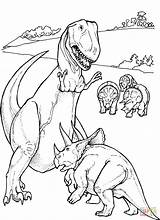Tyrannosaurus And Triceratops coloring Page  Free Printable Coloring Pages sketch template