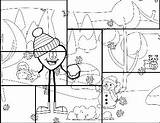Happy Apple Winter Puzzle Coloring Sheet sketch template