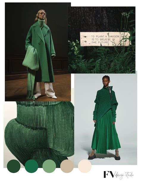 FASHION VIGNETTE: GREEN IS THE FUTURE / FALL 2022 in 2021 | Color trends fashion, Fall winter ...