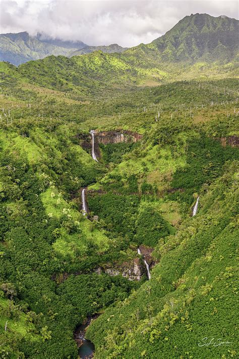 Mount Wai'ale'ale Waterfalls Photograph by Steven Sparks - Fine Art America