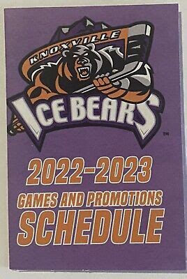 2022-2023 KNOXVILLE ICE Bears Schedule 🏒 Cool Minor Hockey Sked 🏒 COOL ...