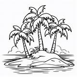 Premium Photo  Tropical island coloring Page sketch template