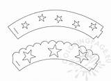 Cupcake wrapper Template 4th Of July  Coloring Page sketch template