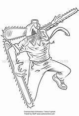 Chainsaw Sketch Coloring Page sketch template
