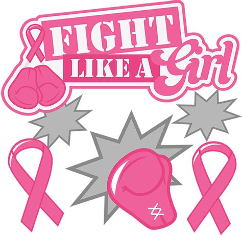 Fight Like A Girl SVG cancer awareness scrapbook files svg files for scrapbooking cute clipart