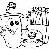 Fries Kawaii Museprintables Sketch Coloring Page sketch template
