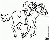 A Race Horse And The jockey coloring Page Printable Game sketch template