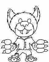 Cute Werewolf Coloring Page  Free Printable Pages For Kids sketch template