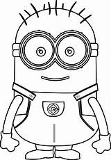 Small Cute Minions Coloring Page  Wecoloringpagecom sketch template