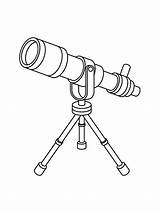 Telescope coloring Pages sketch template