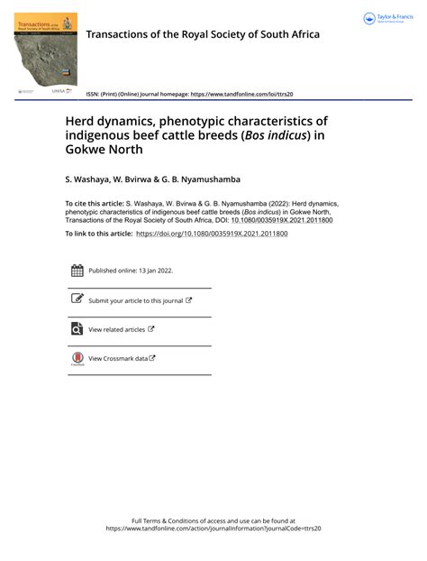 (PDF) Herd dynamics, phenotypic characteristics of indigenous beef ...