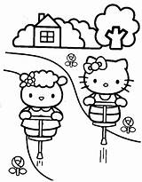 Free Printable Hello Kitty Coloring Pages For Kids sketch template