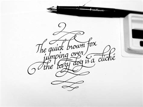 The 'Quick brown fox' Calligraphy project on Behance