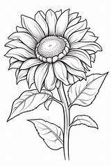 Coloring Pages Of Sunflowers sketch template
