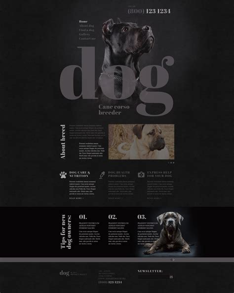 Free Dog Breeder Website Templates