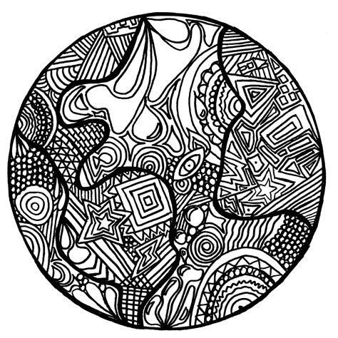 Zentangle to download for free - Zentangle Coloring Pages for Kids