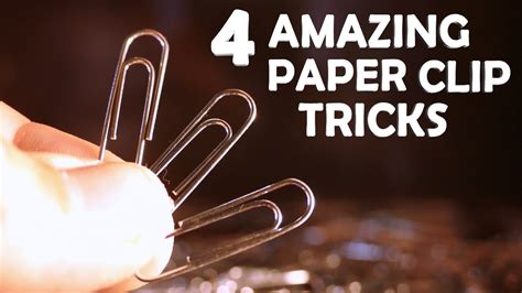 4 Amazing Paper Clip Tricks! - Easy, Simple, Fun!!! - YouTube