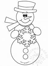 Snowman with Scarf And Hat Vector Image  Coloring Page sketch template