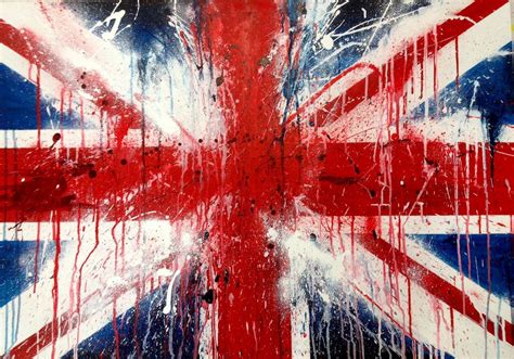 Bleeding British flag – Sansoart | Catalan expressionist artist