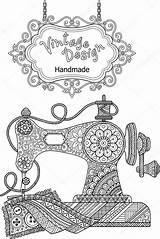 Sewing Machine Coloring Pages sketch template
