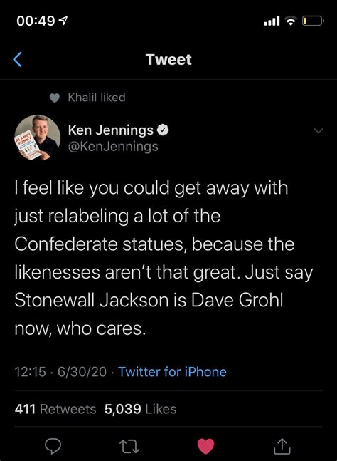 Ken Jennings with an interesting point : r/Foofighters