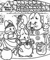 Max And Ruby Halloween Coloring Page  Wecoloringpagecom sketch template