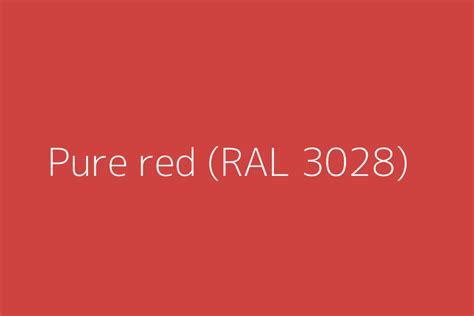 Pure red (RAL 3028) Color HEX code