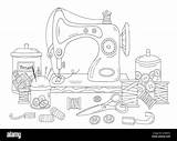 Coloring Page Sewing Machine Adult And ChildrenS Book  sketch template
