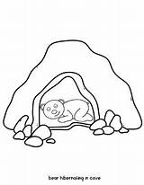 Bear Cave Coloring Page sketch template