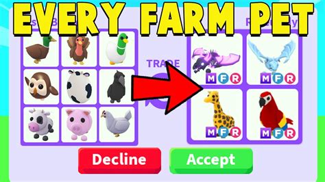 Trading EVERY Adopt Me FARM EGG PET in 2022! - YouTube