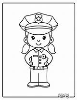 Female Police Officer Coloring Pages sketch template