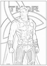 Thor Coloring Pages Printable Free sketch template