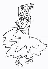 Spanish Flamenco Dancer Colouring Sheet  Early Years Teaching Resources sketch template