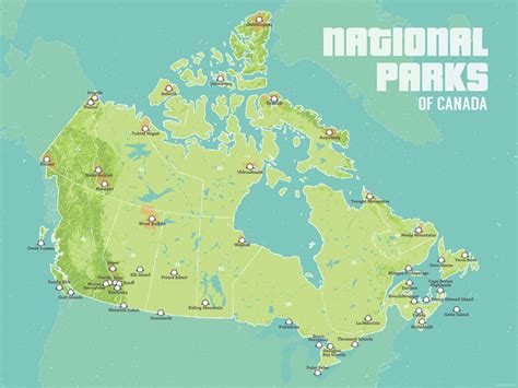 Canada National Parks Map 18x24 Poster - Best Maps Ever