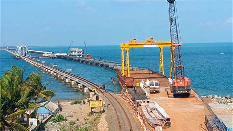 New Pamban Bridge Construction Work Current Updation | Rameswaram ...