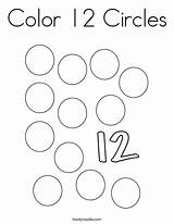 Color 12 Circles Coloring Page  Twisty Noodle sketch template