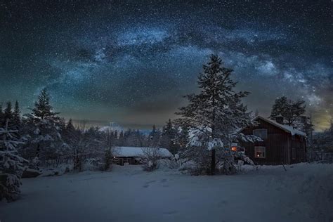 Starry Winter Night - Image Abyss