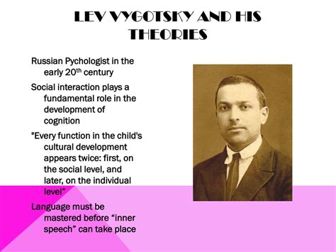 Vygotsky S Theory Of Cognitive Lev Vygotsky Lev Vygotsky | The Best ...