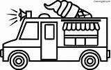 Easy Ice Cream Truck With A Trumpet Coloring Page  ColoringAll sketch template