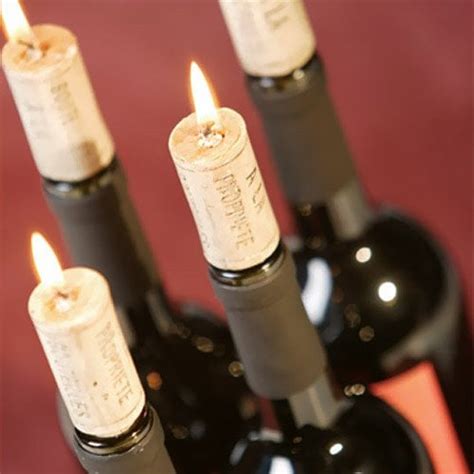 Wine cork candles, wine cork candle decorations