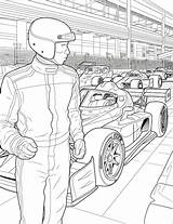 Premium Photo  Coloring Page For Kids Race Car driver sketch template