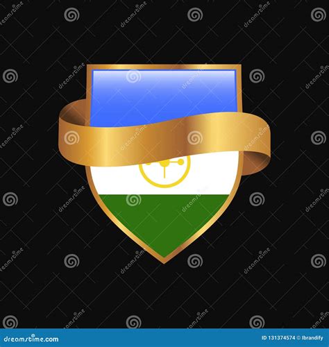 Bashkortostan Flag Golden Badge Design Vector Stock Vector - Illustration of bashkir, design ...